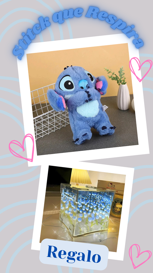 Stitch que Respira + Lampara de Tulipanes