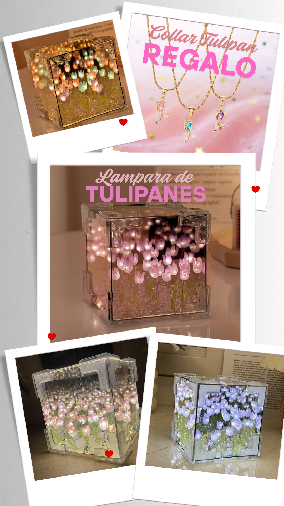 Lampara de Tulipanes + Collar de Tulipán
