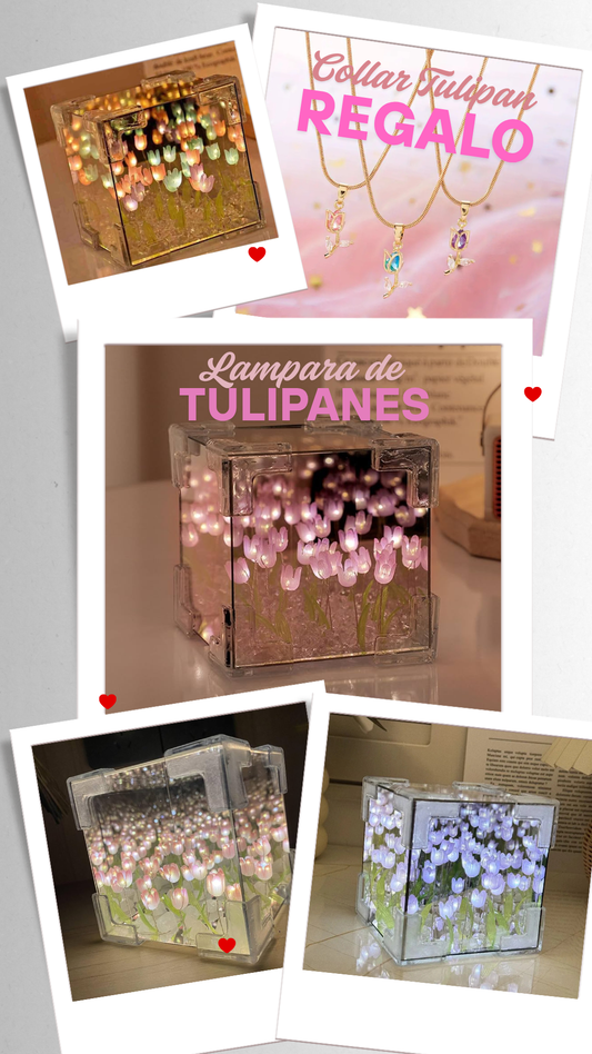 Lampara de Tulipanes + Collar de Tulipán